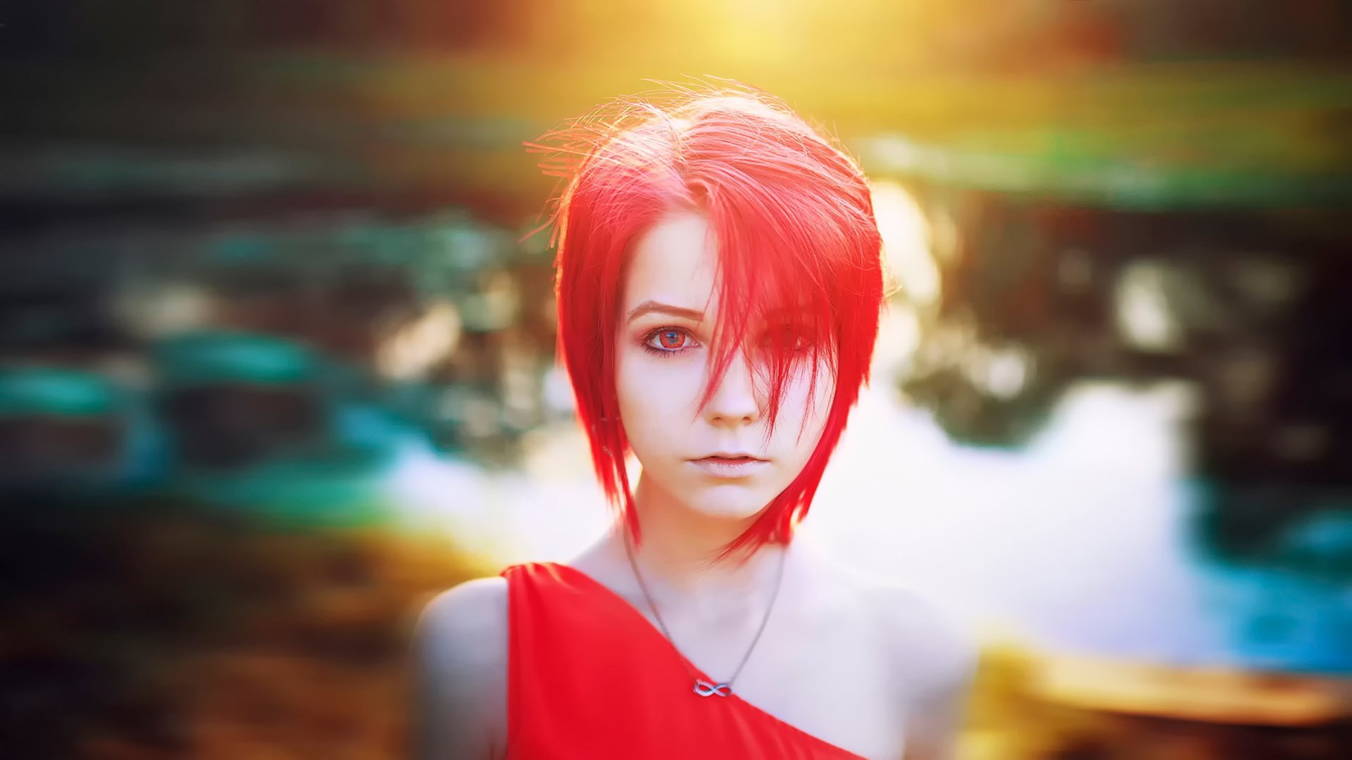 fantastique cheveux roux portrait regard