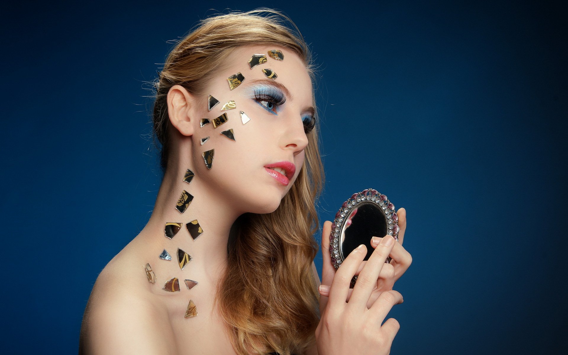 ragazza trucco sfondo