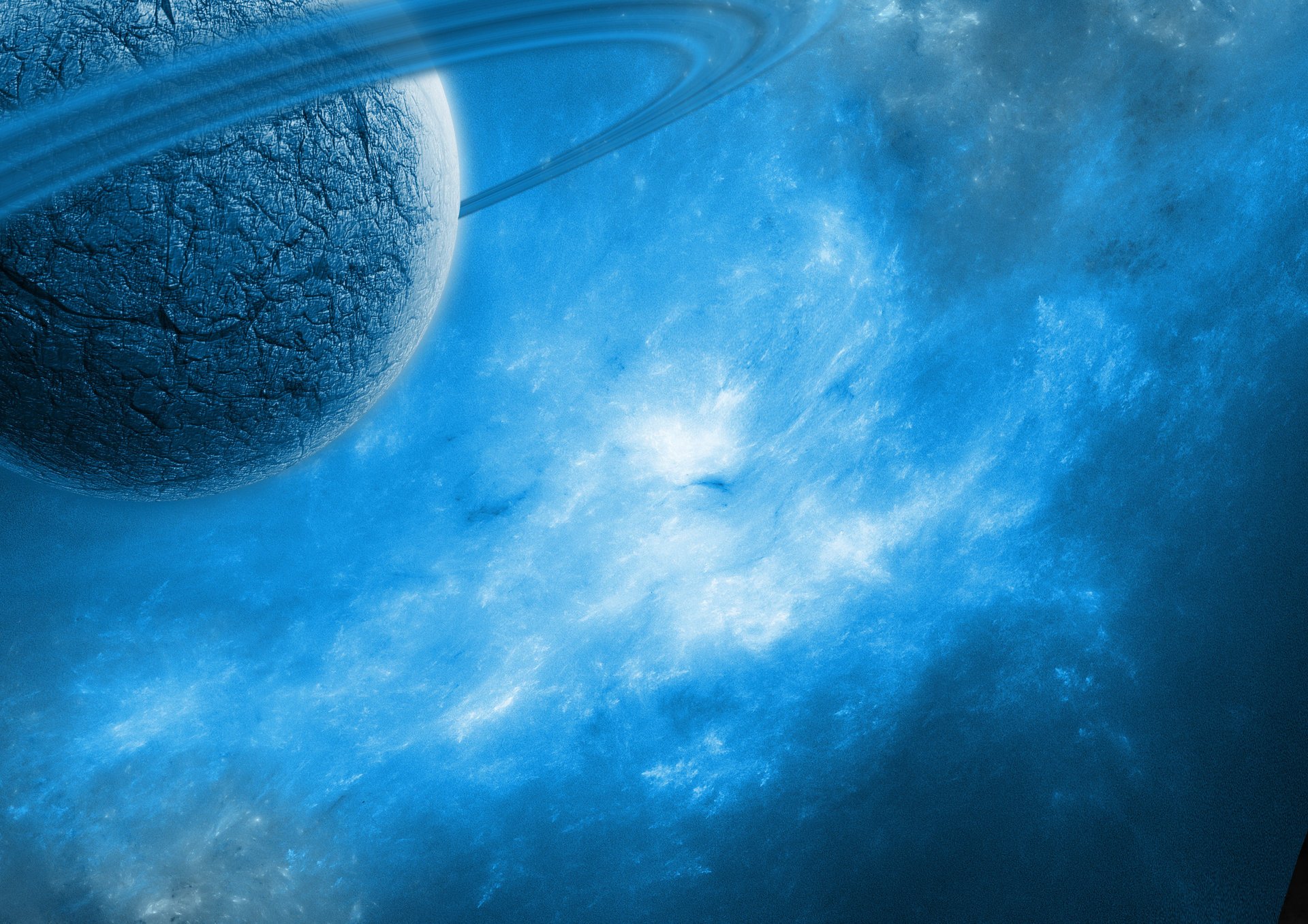 niebo wszechświat pierścienie planeta mgławica