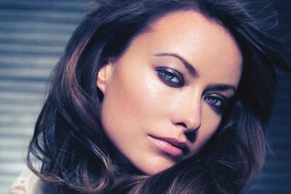 Sguardo della ragazza bruna Olivia Wilde