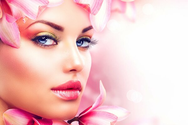 Belle fille en fleurs