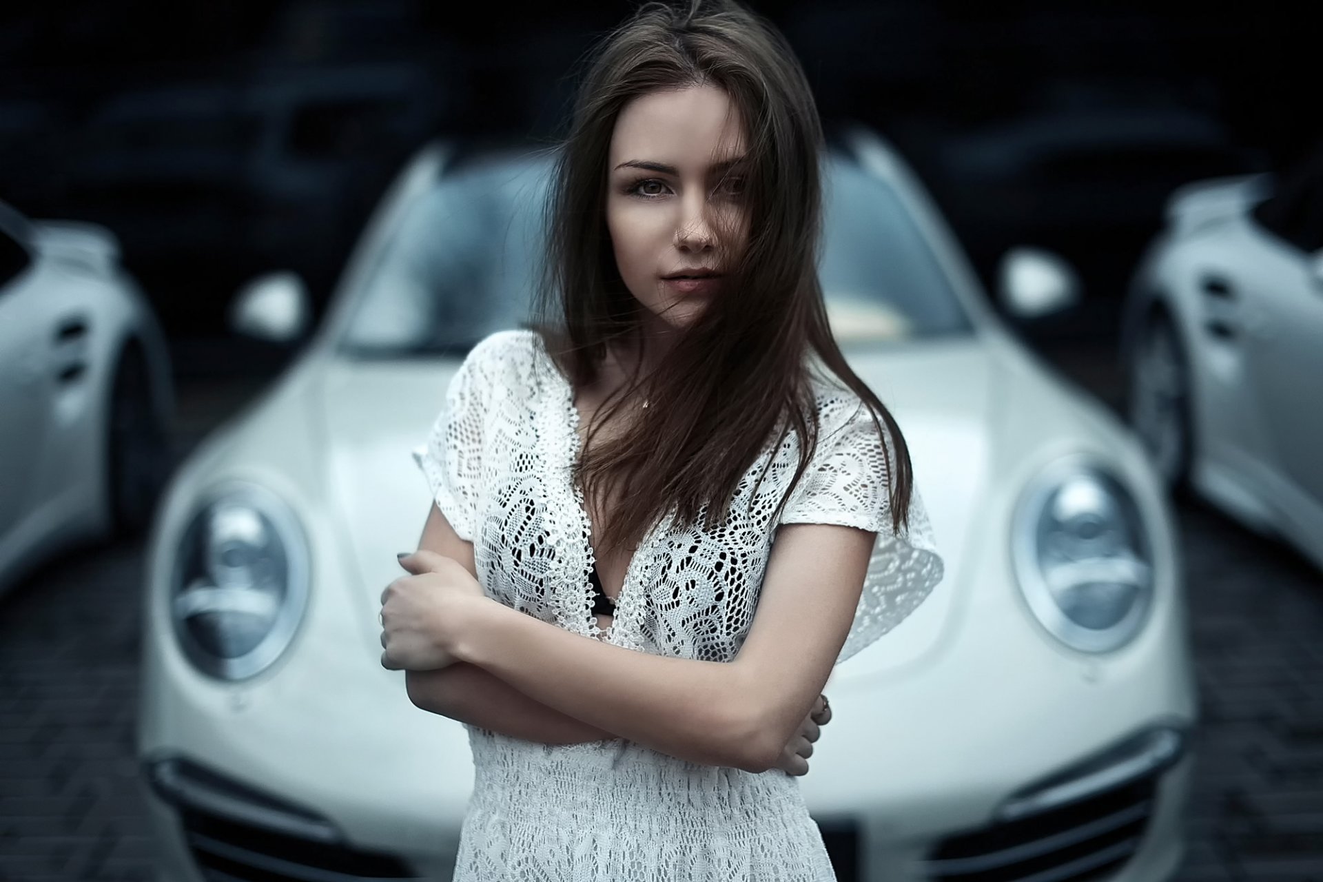 lera portret tło auto miasto moskwa porsche 911 gt3