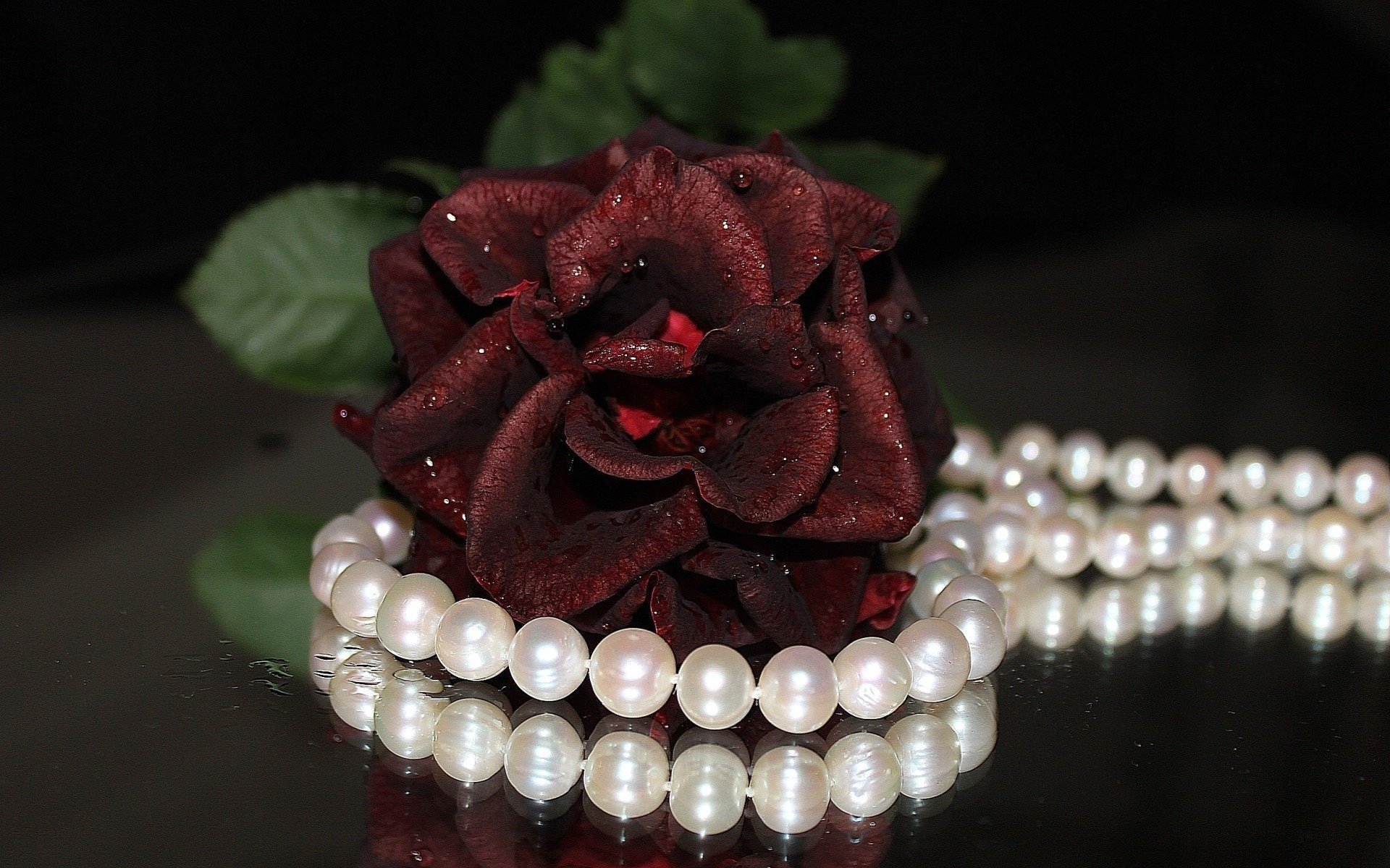 pearl flowers rose beads necklace decoration different