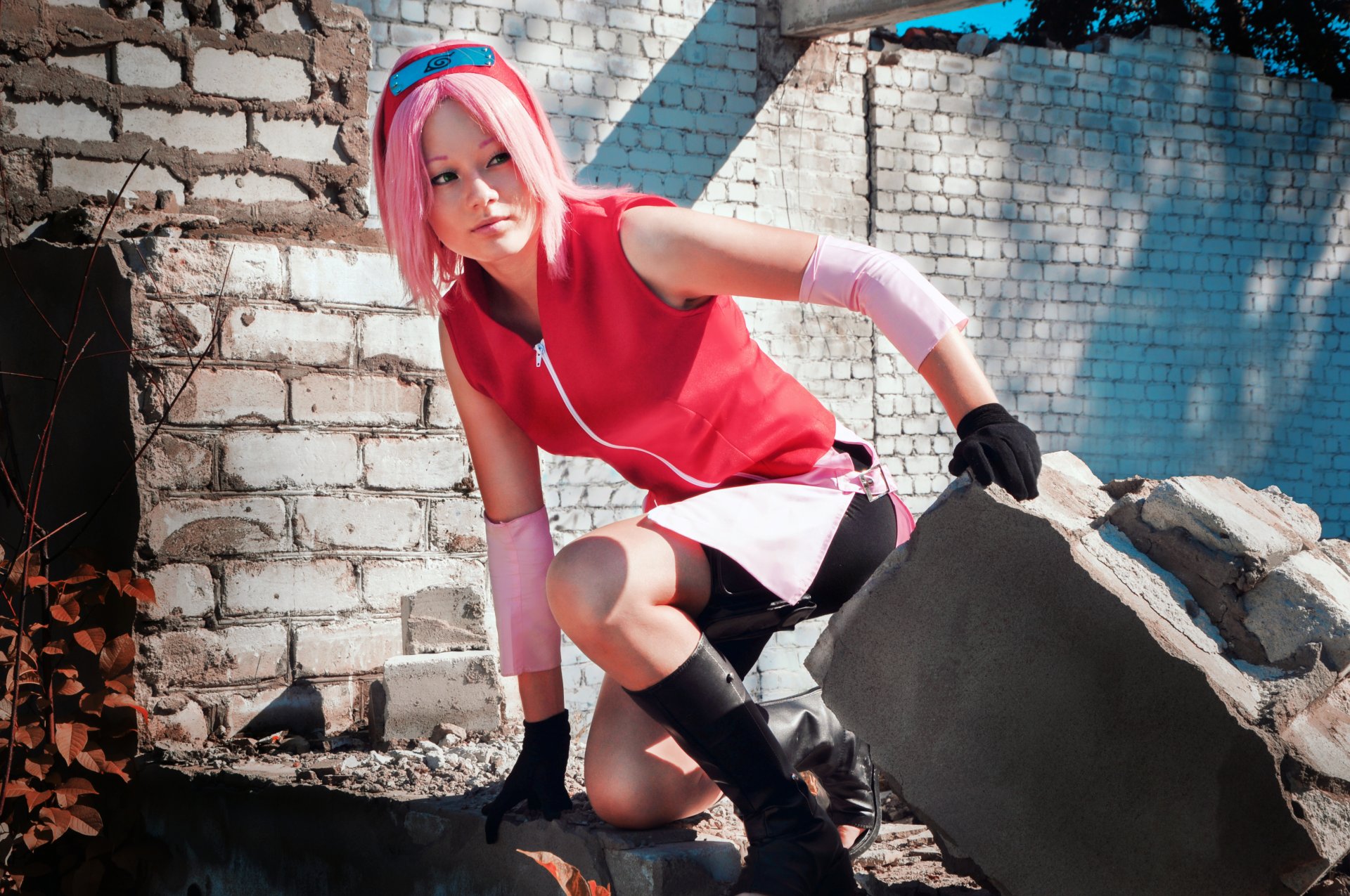 naruto cosplay ragazza kunoichi haruno sakura