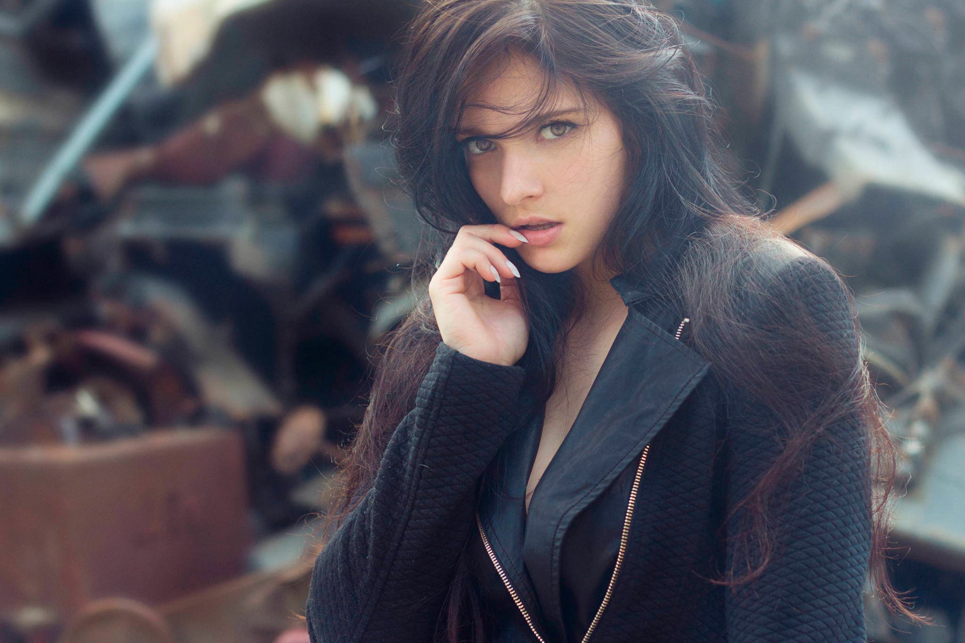 brown-eyed dark hair portrait