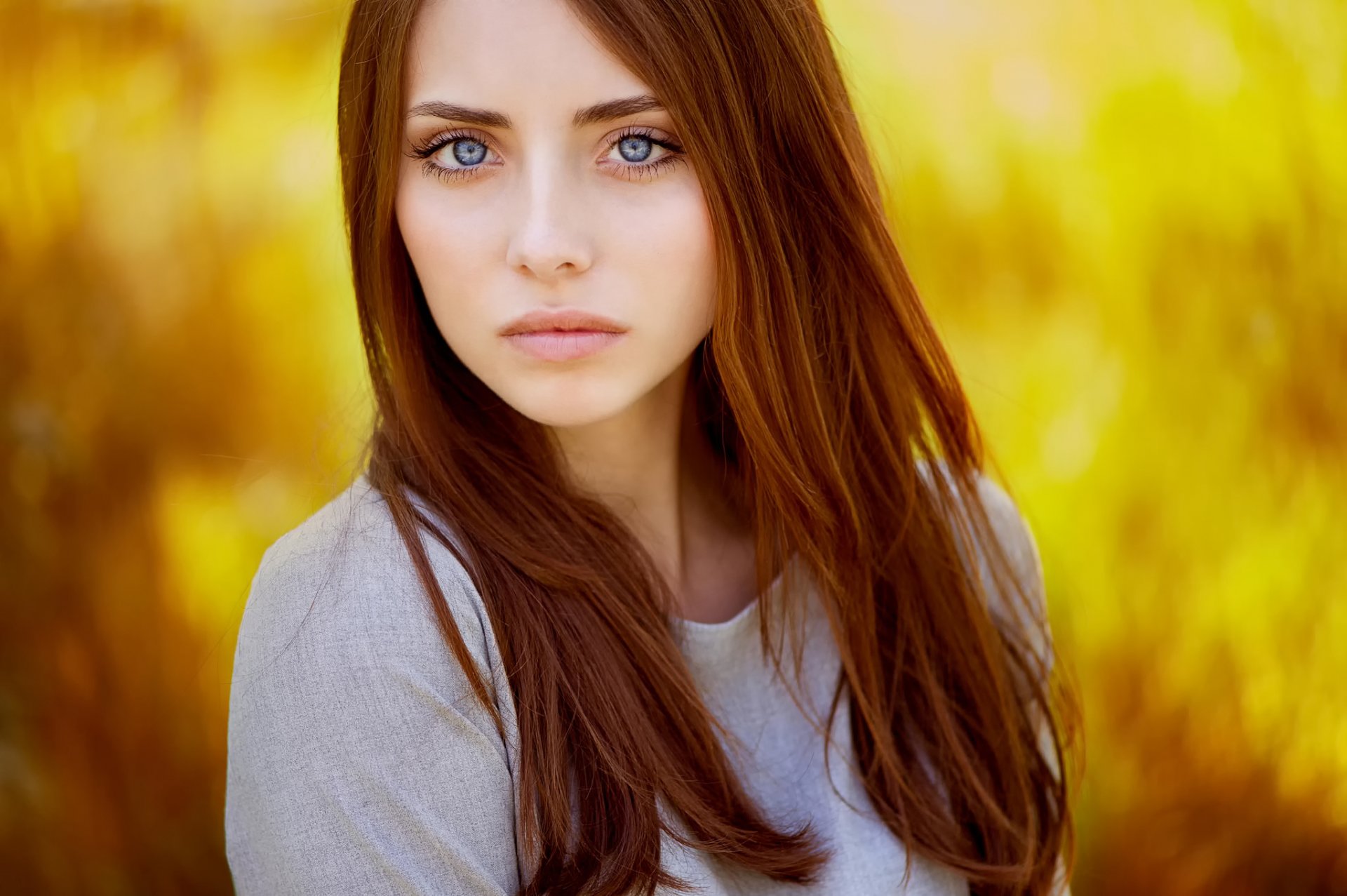 red hair view portrait