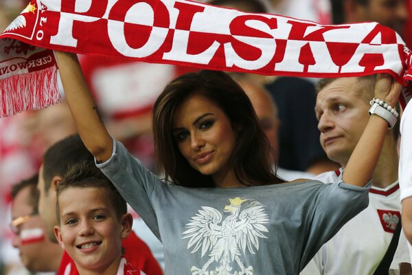 Natalia Sivets cheerleader with a scarf