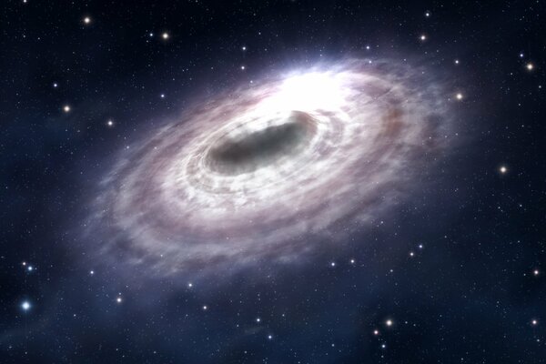 Cosmic nebula in the form of a disk