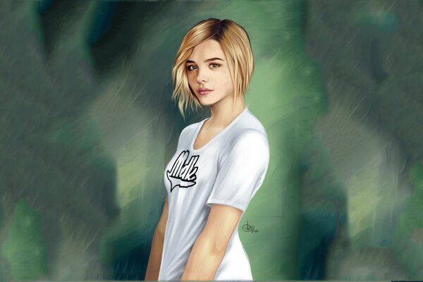 Rysunek Chloe Moretz, cutie