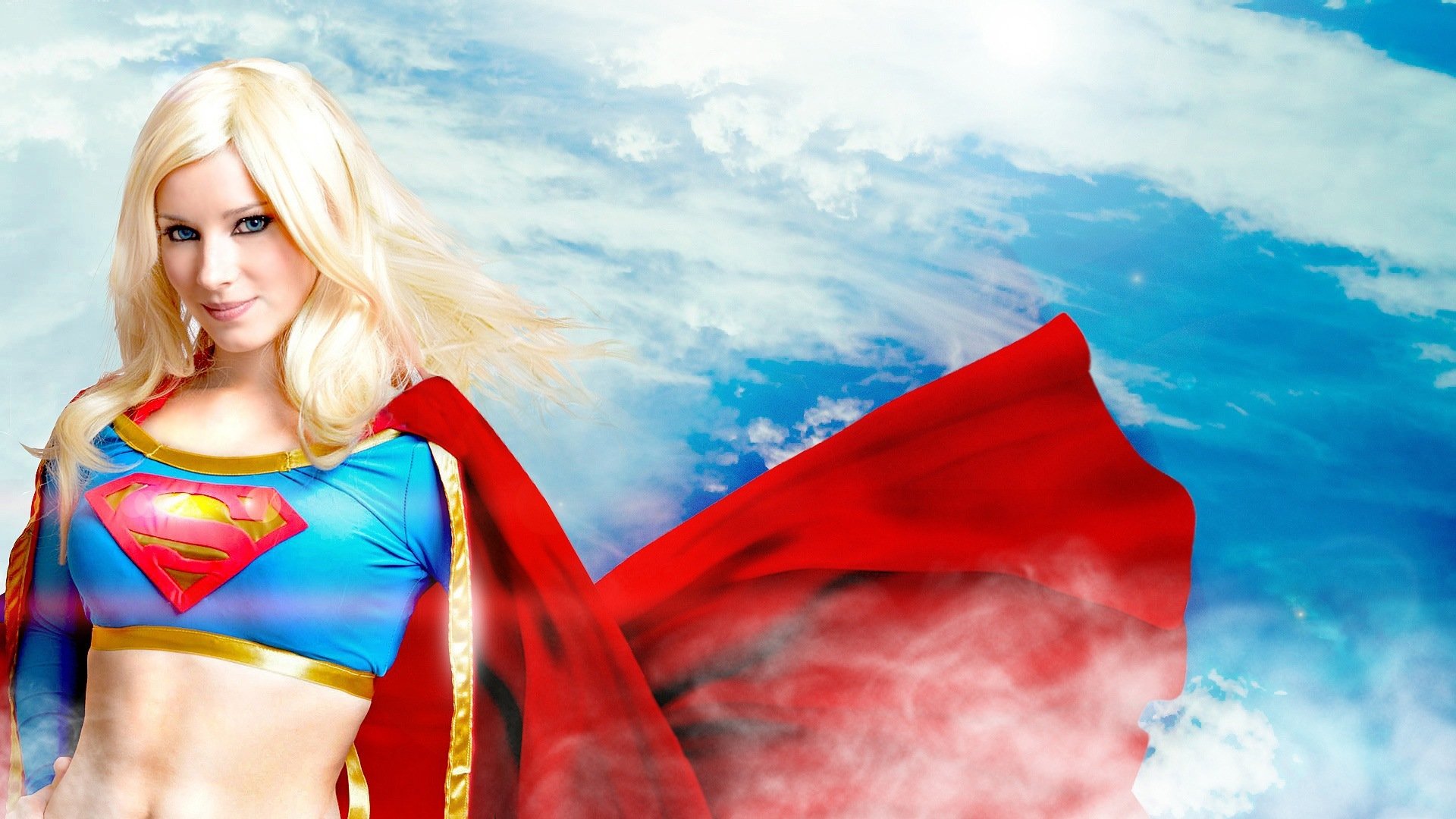 girl blonde supervuman superwoman