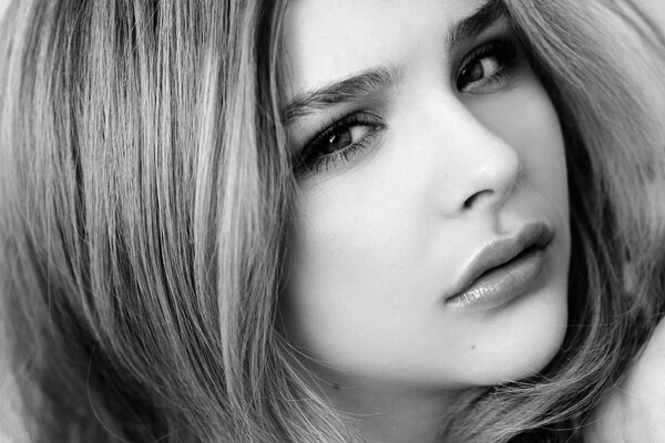 Chloe grace moretz schönes schwarz-Weiß-foto