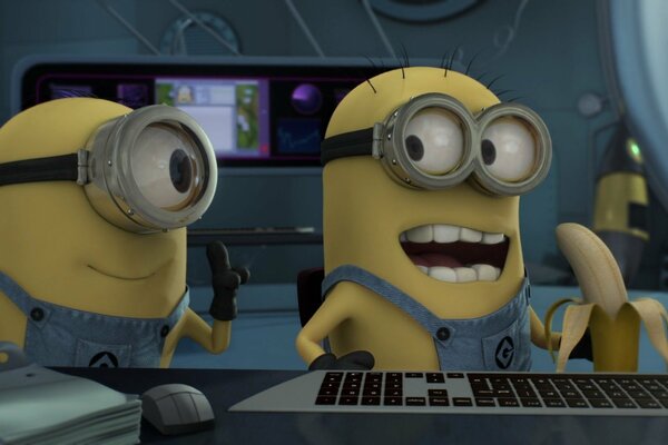 Minions en la caricatura Despicable me 2