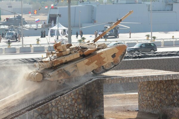 Military armored vehicles on display