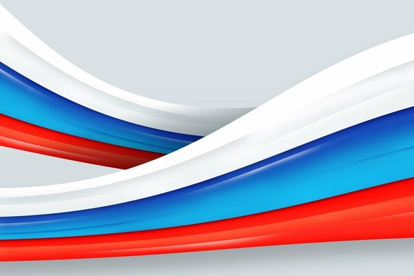 Tricolor ribbons on a white background