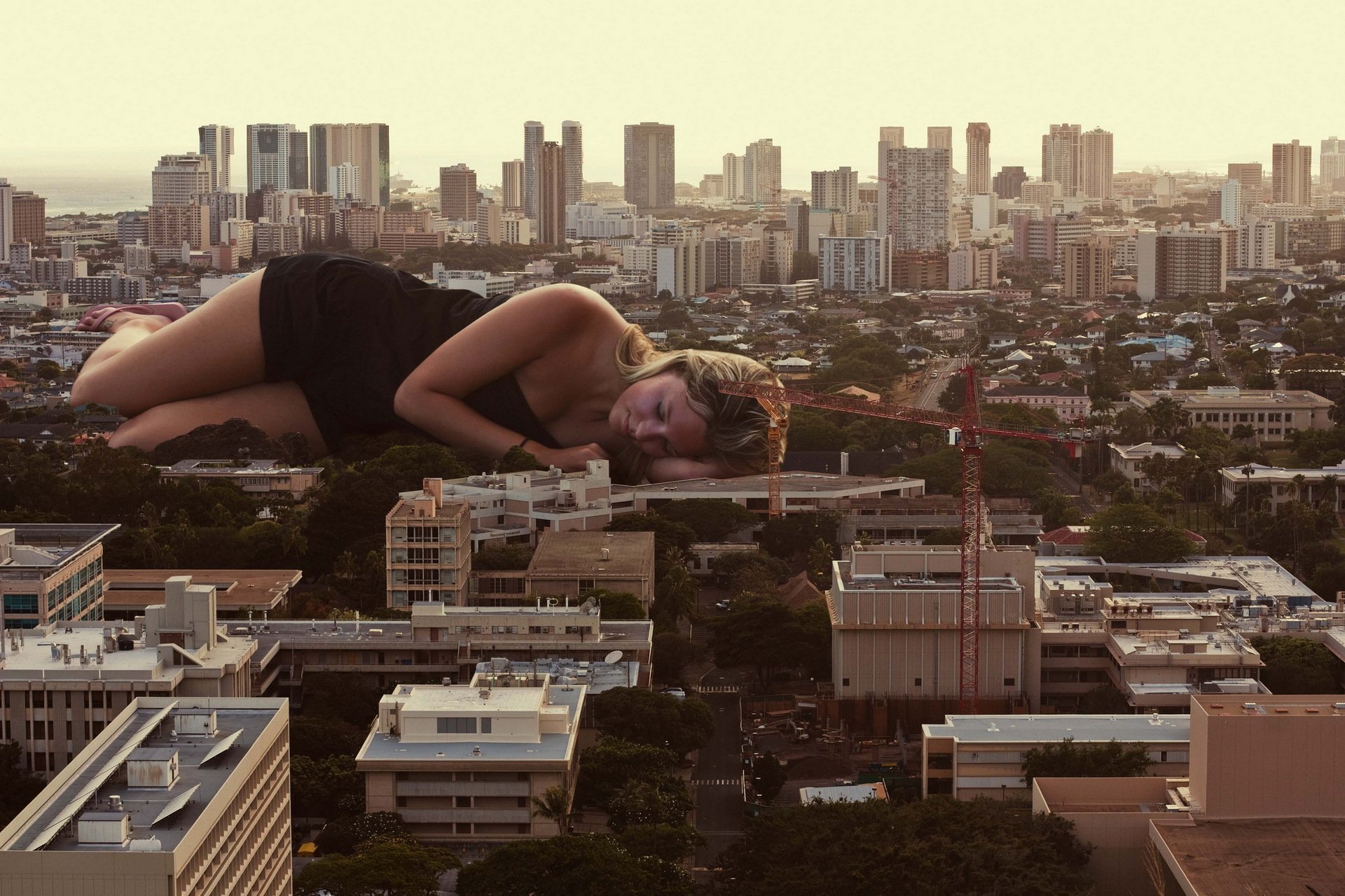 ragazza città situazione