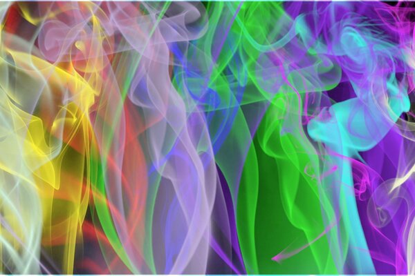 Imagen de nubes de humo multicolores