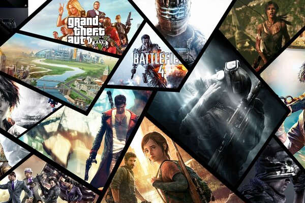 Collage de fotos del juego GTA