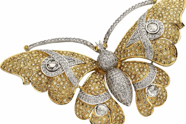 Butterfly jewelry with diamonds and stones