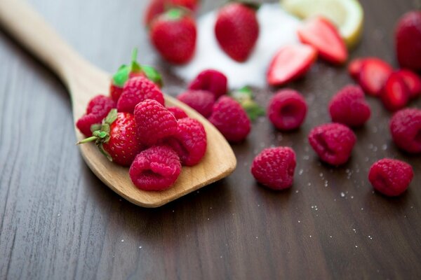 There is no better vitamin than strawberries and raspberries