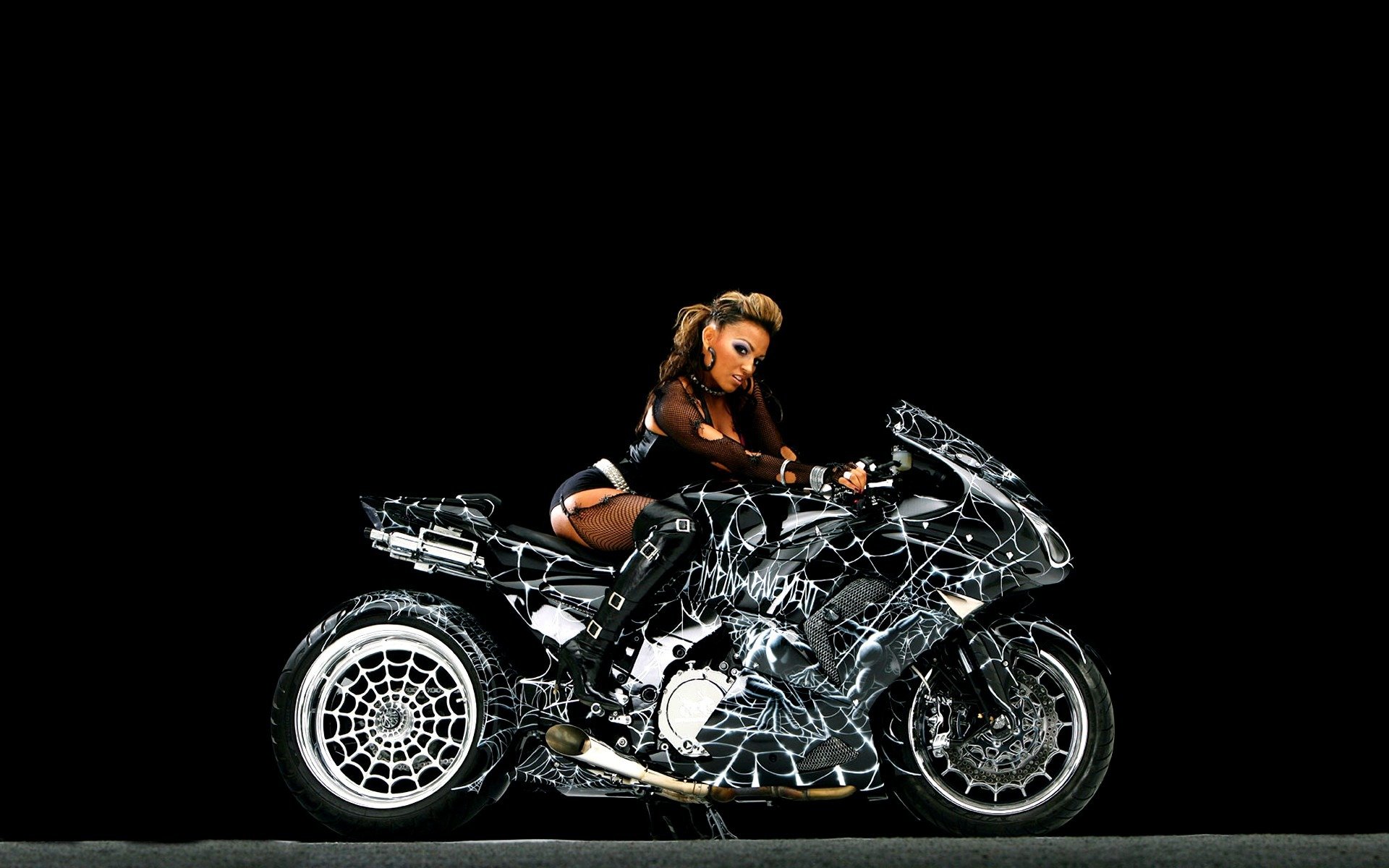 girl background sportbike design tuning airbrush web