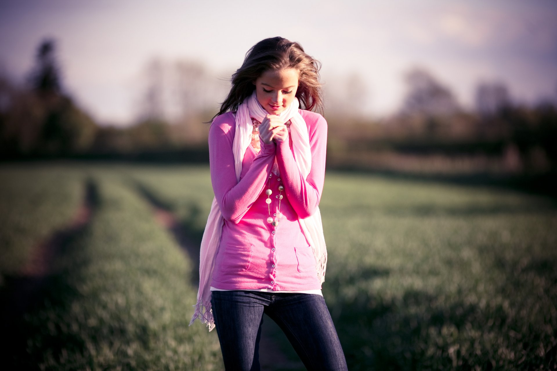 girl nature view