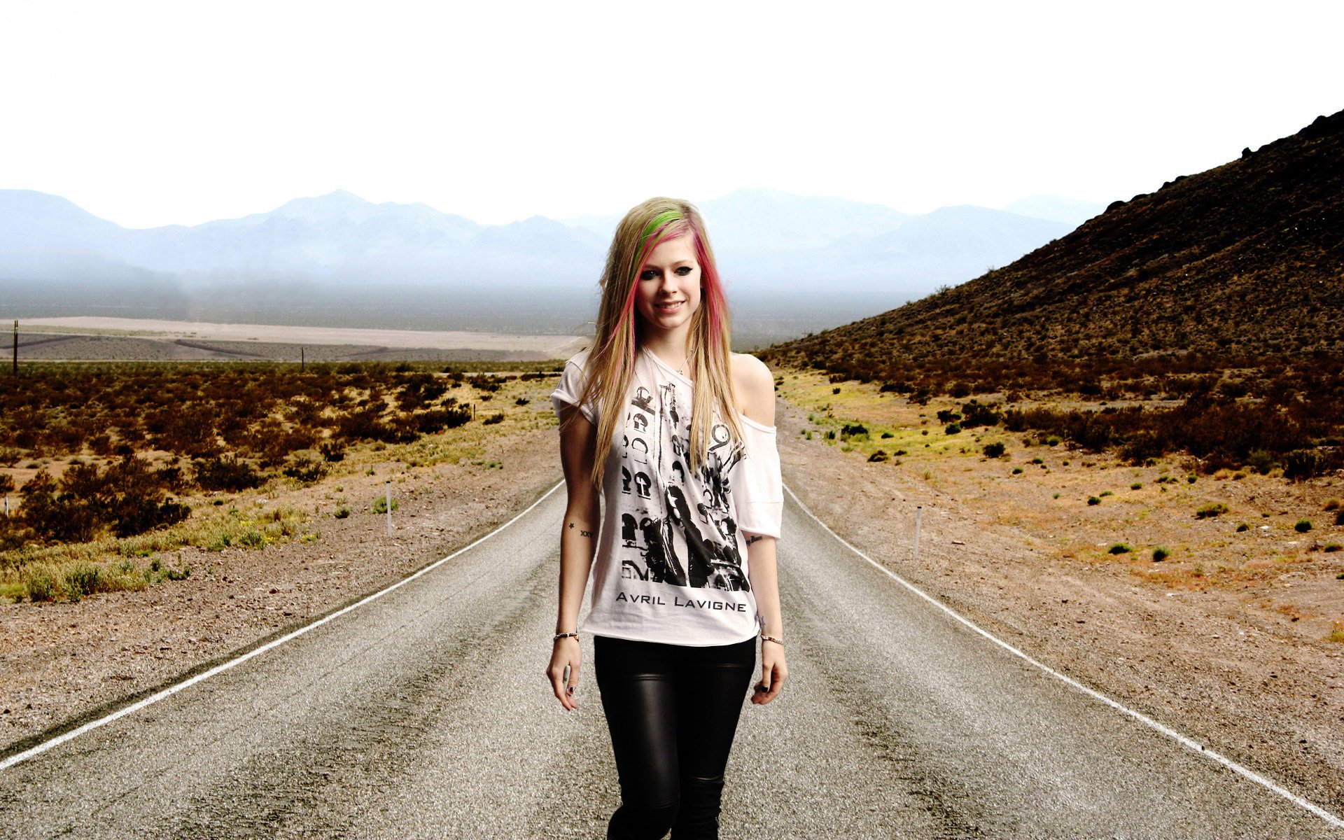 avril lavigne musica cantante ragazza strada montagne strade lunghe