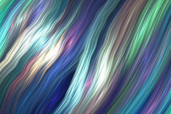 Разноцветные абстрактные волнистые лучи