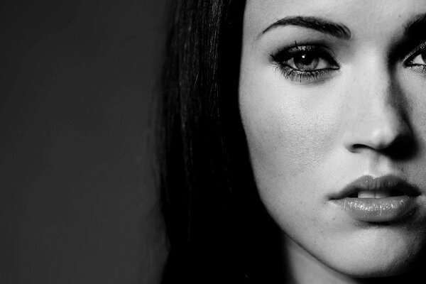 Nahaufnahme des Gesichts von Megan Fox