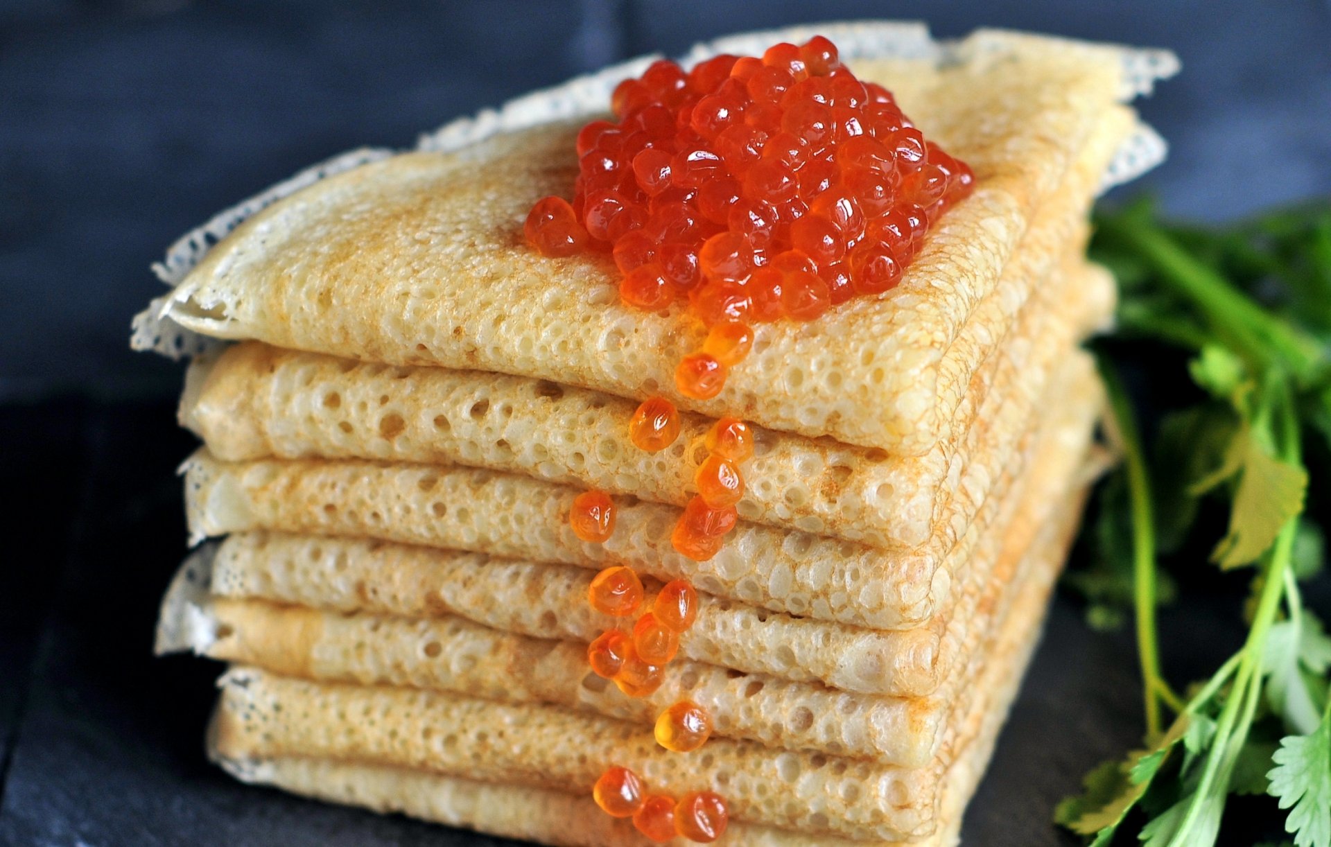 crêpes caviar mardi gras