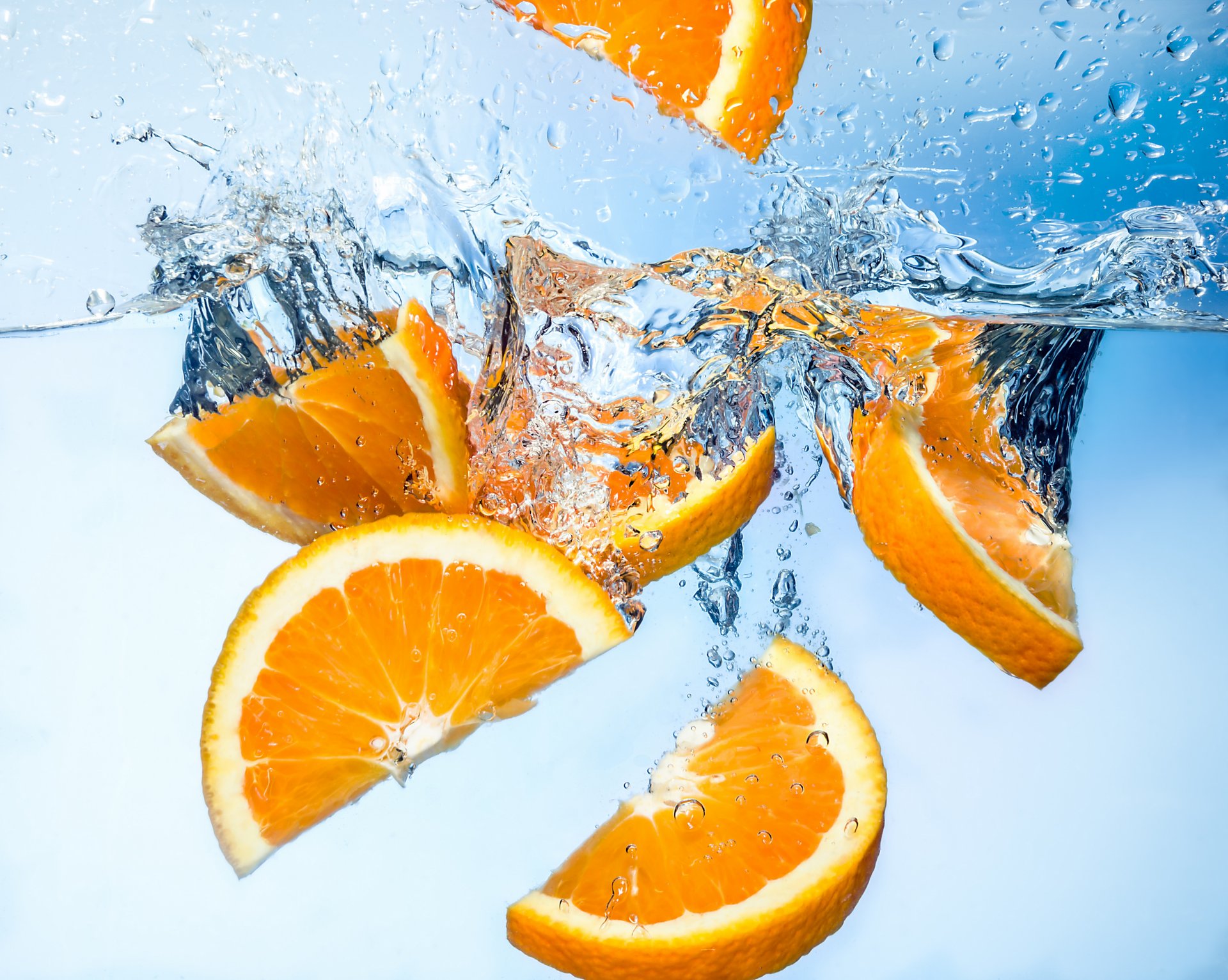 wasser orange scheiben