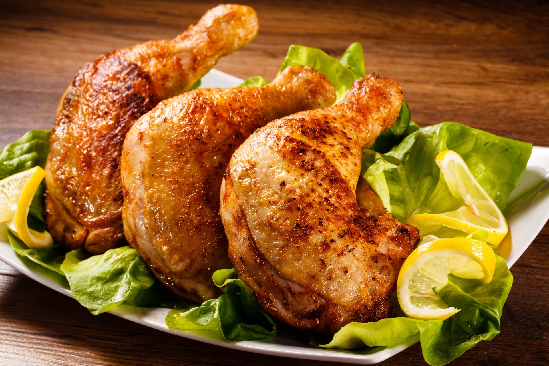 nourriture poulet cuit au four citron