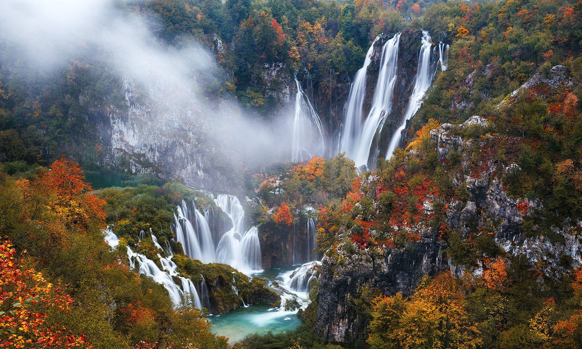 kroatien natur wasserfälle herbst schön