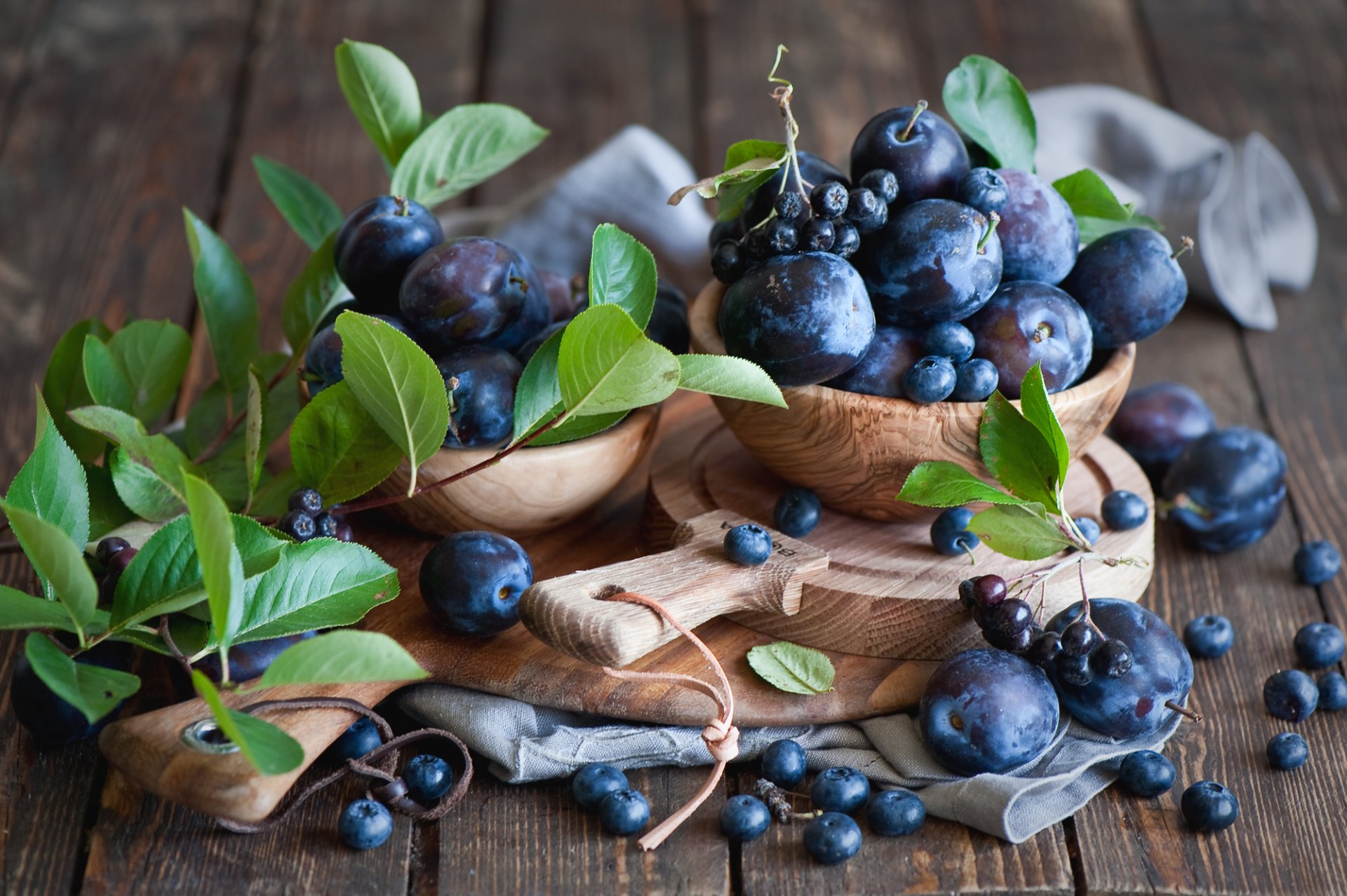 plum chokeberry blueberries berrie