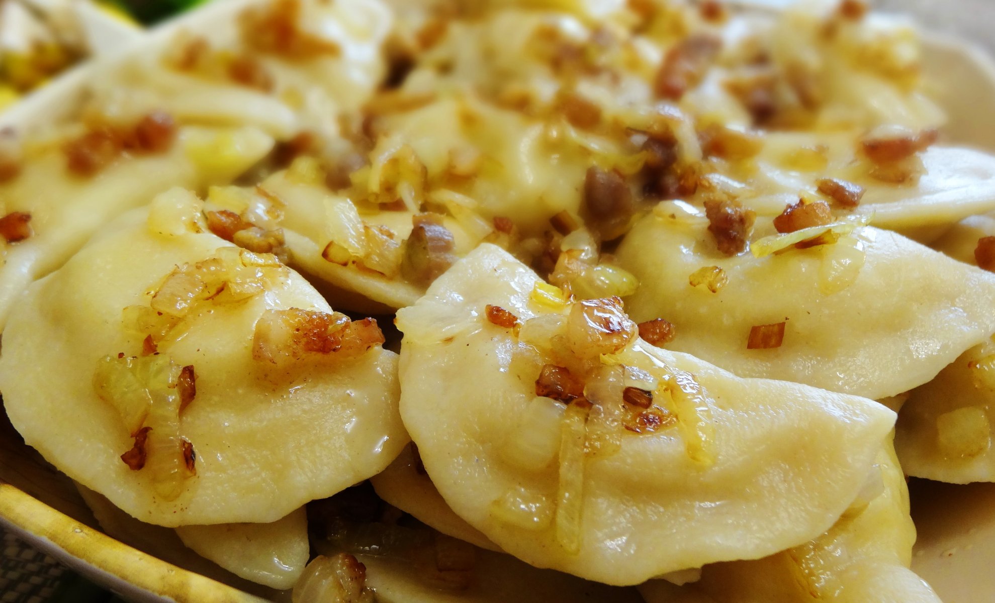 dumplings with potatoes lunch food