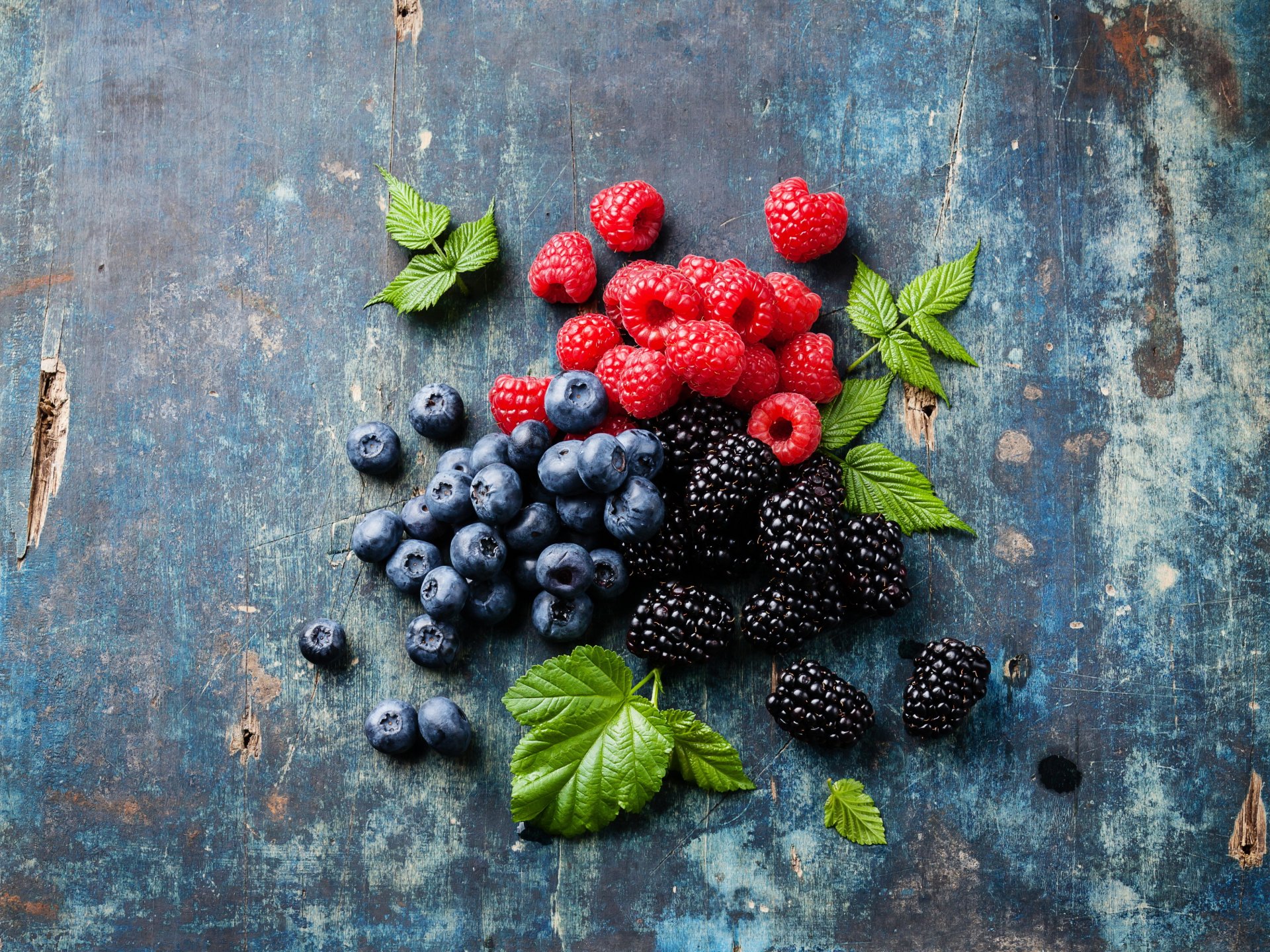 bayas frambuesas moras arándanos arándanos comida foto