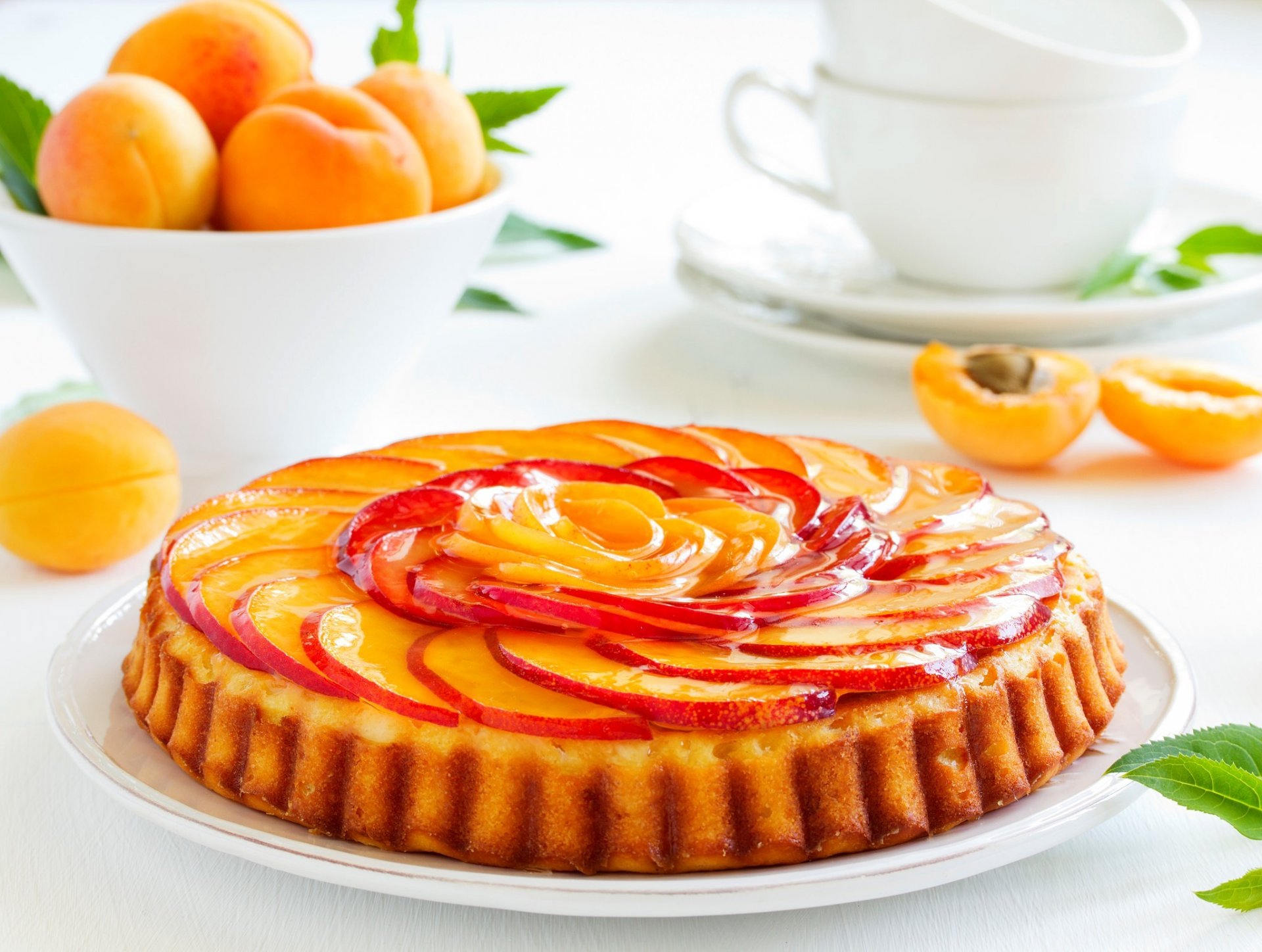 tarte cuisson pommes abricots fruits repas dessert