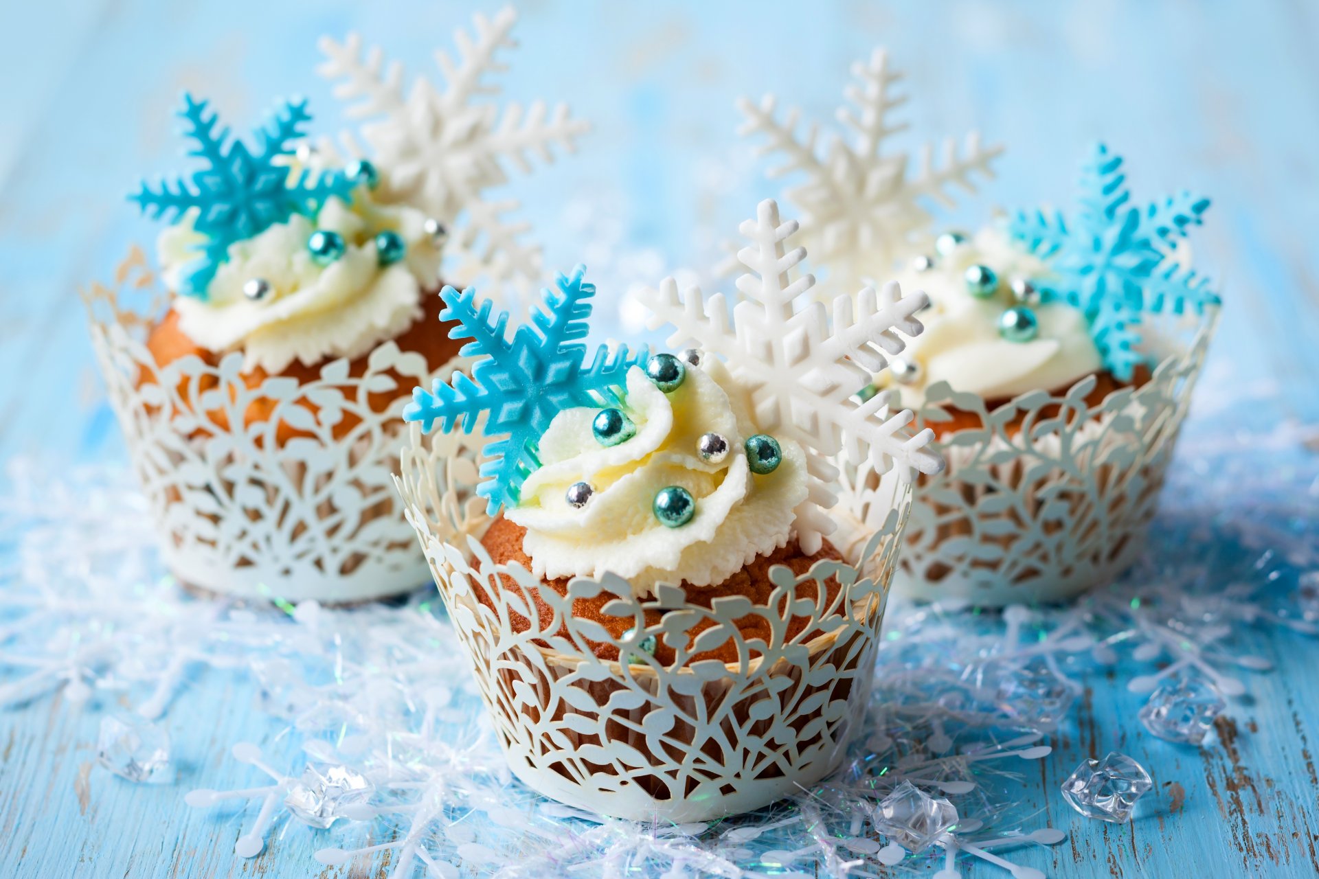 cibo torta inverno cupcake crema cibo dolce cupcakes dessert muffin fiocchi di neve inverno