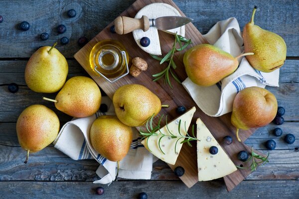 Deliziosa combinazione di pere e formaggio