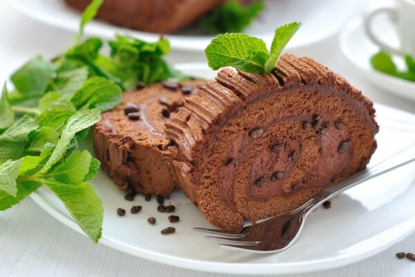 Rotolo di cioccolato alla menta