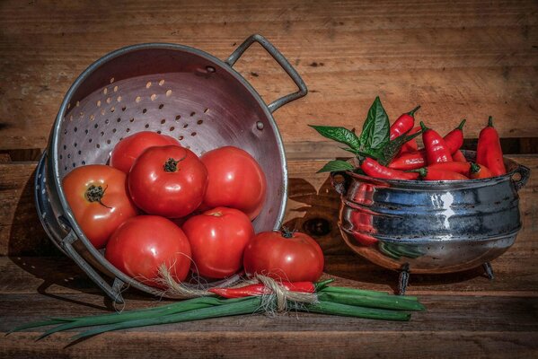 Juicy tomatoes in a saucepan