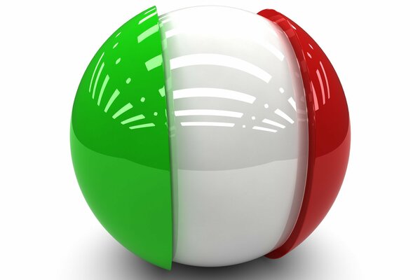 Bandera de Italia en forma de bola