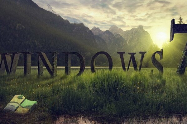 Windows Seven screensaver is green