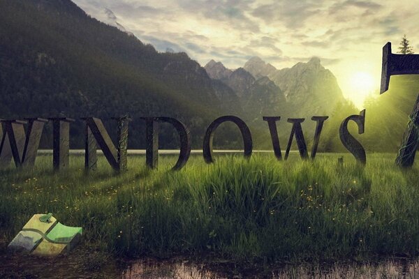 Windows siete protector de pantalla verde