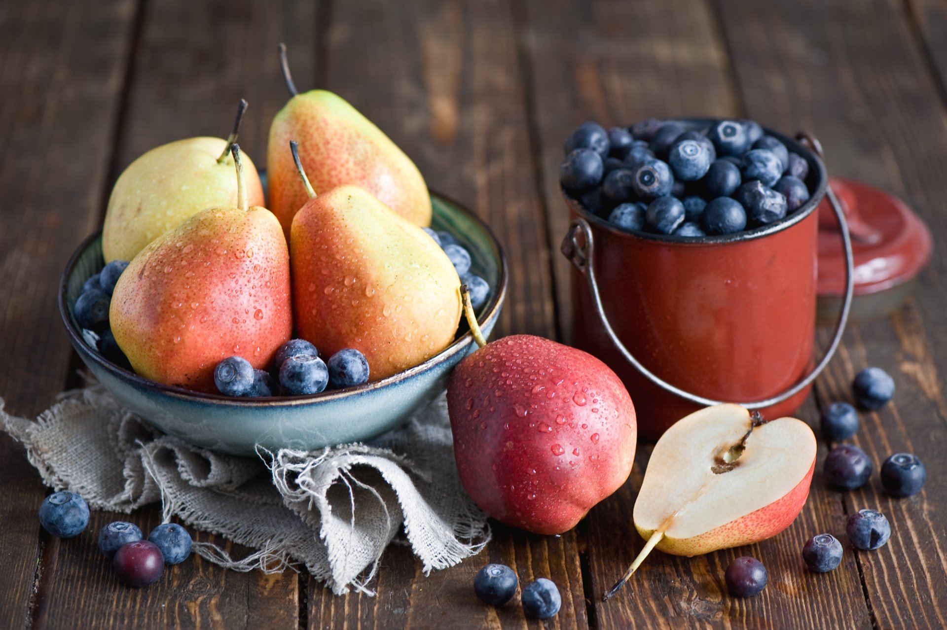 pear dish blueberries fruits berries tableware still life anna verdina