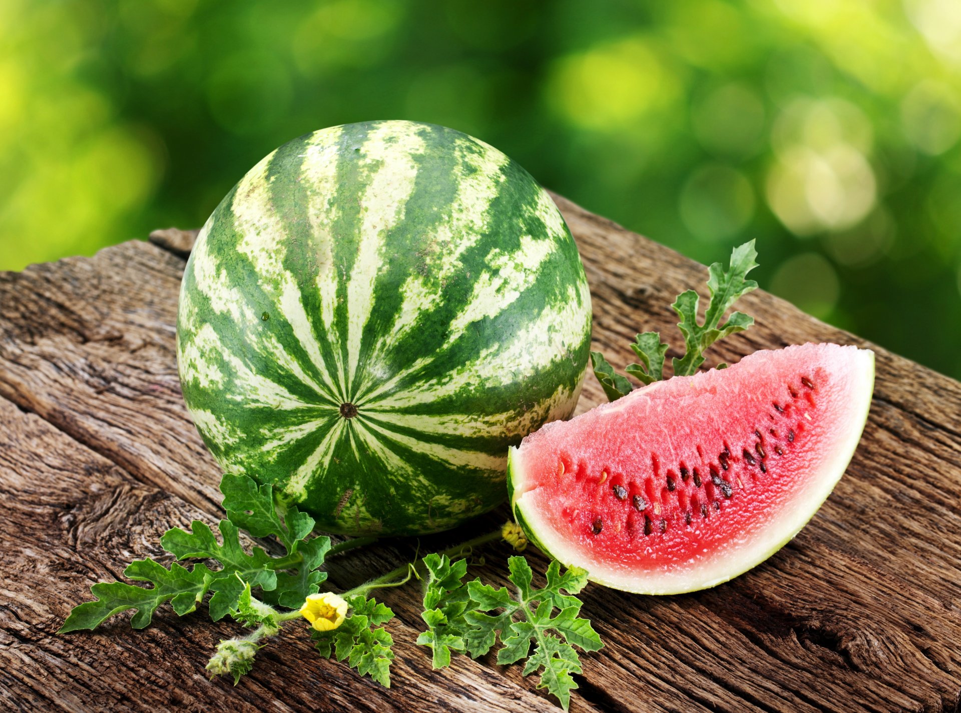 watermelon pulp slice table summer