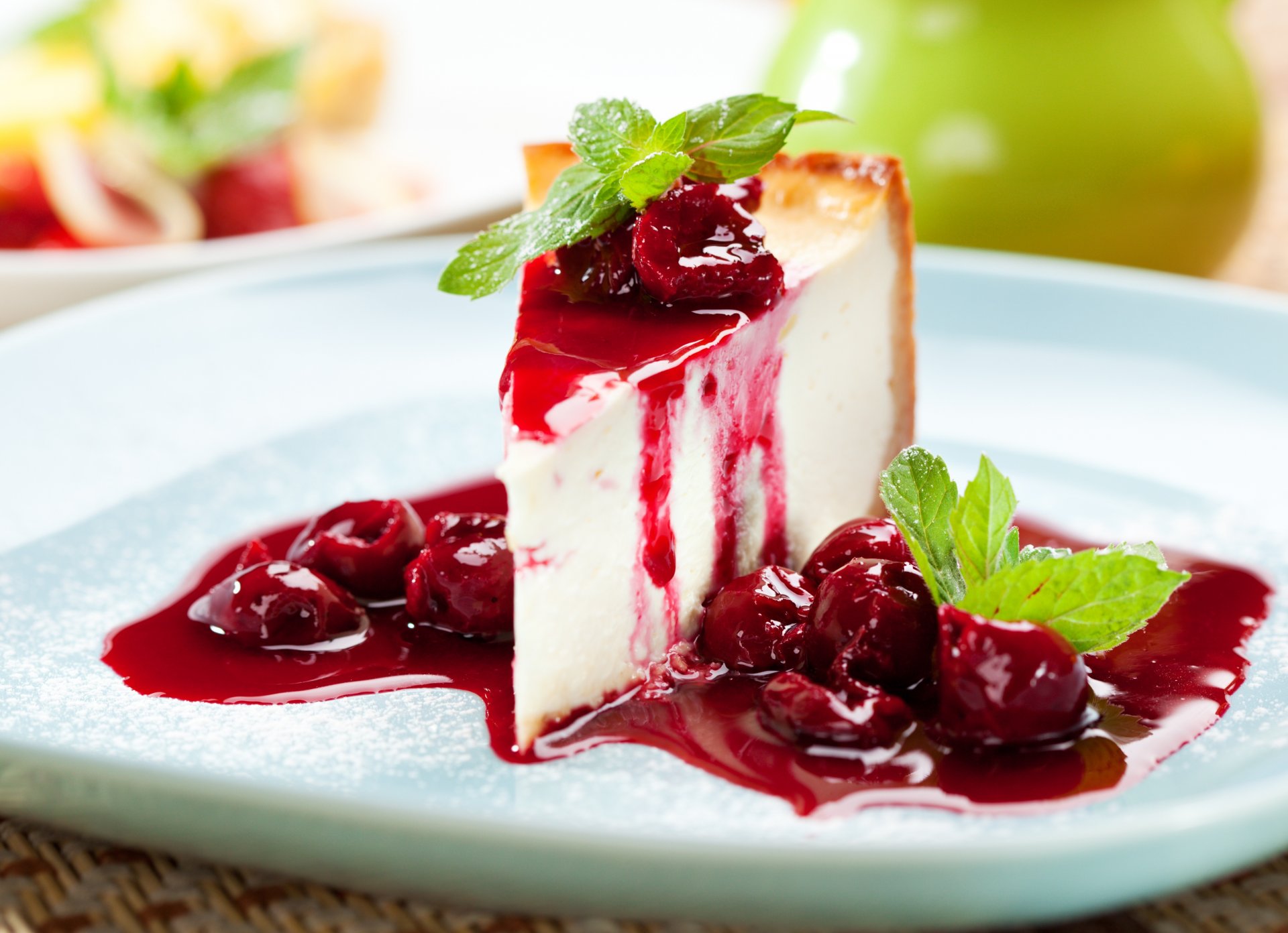 cheesecake cake sweet dessert jam cherry