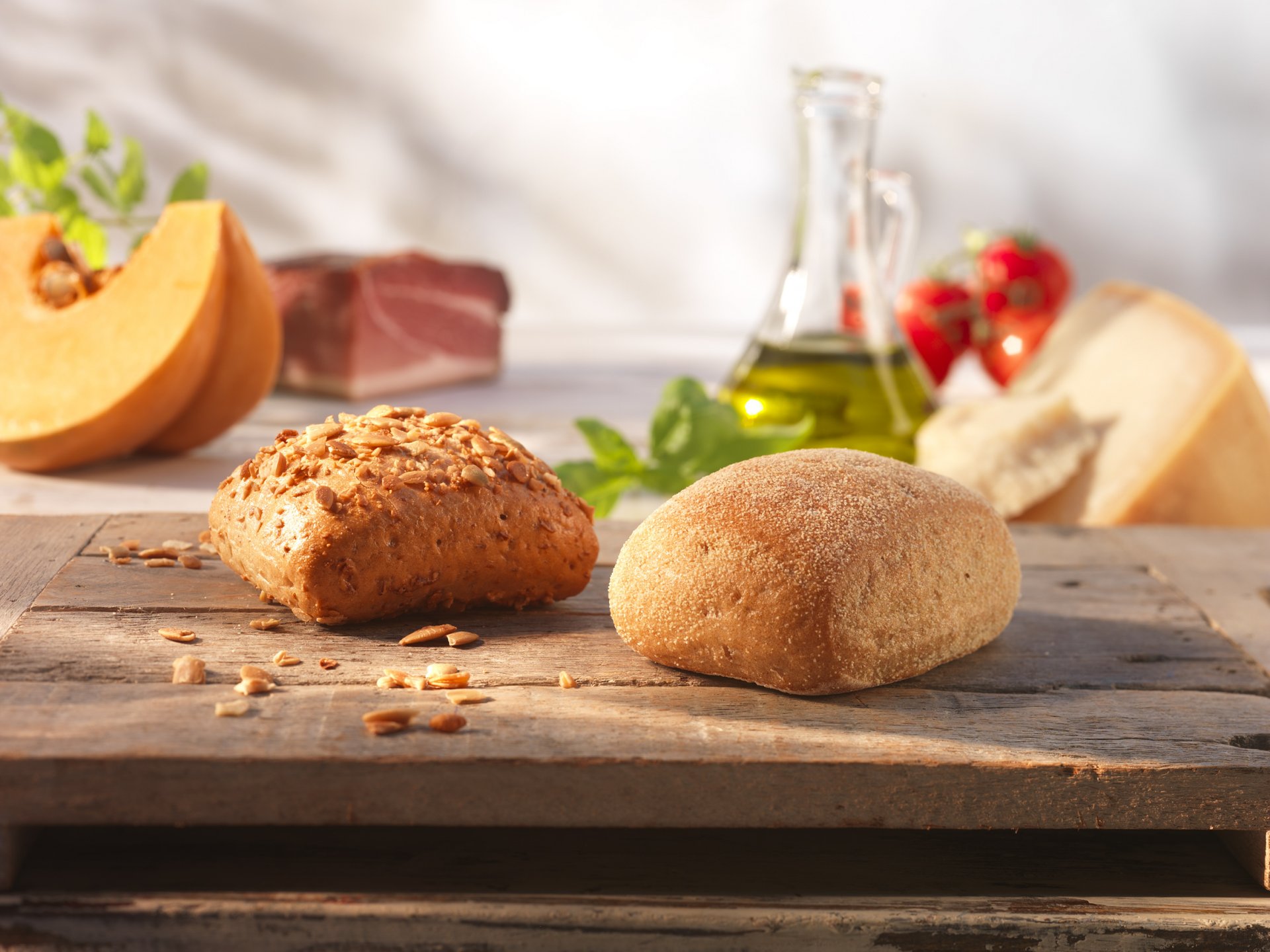 panini pane italiano ciabatta semi di girasole sesamo prodotti da forno cibo