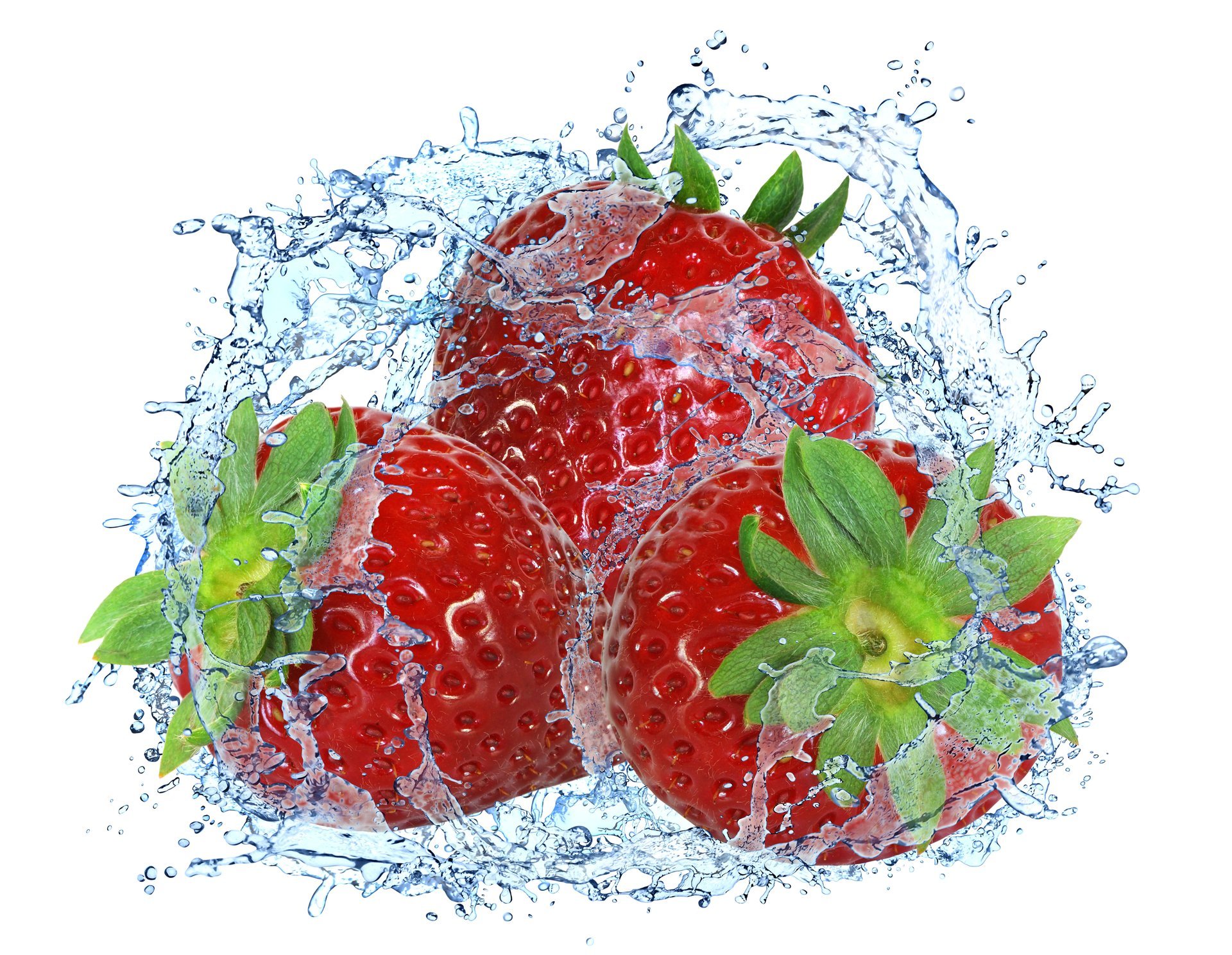 fraise économiseur d écran eau gouttes frais baies éclaboussures