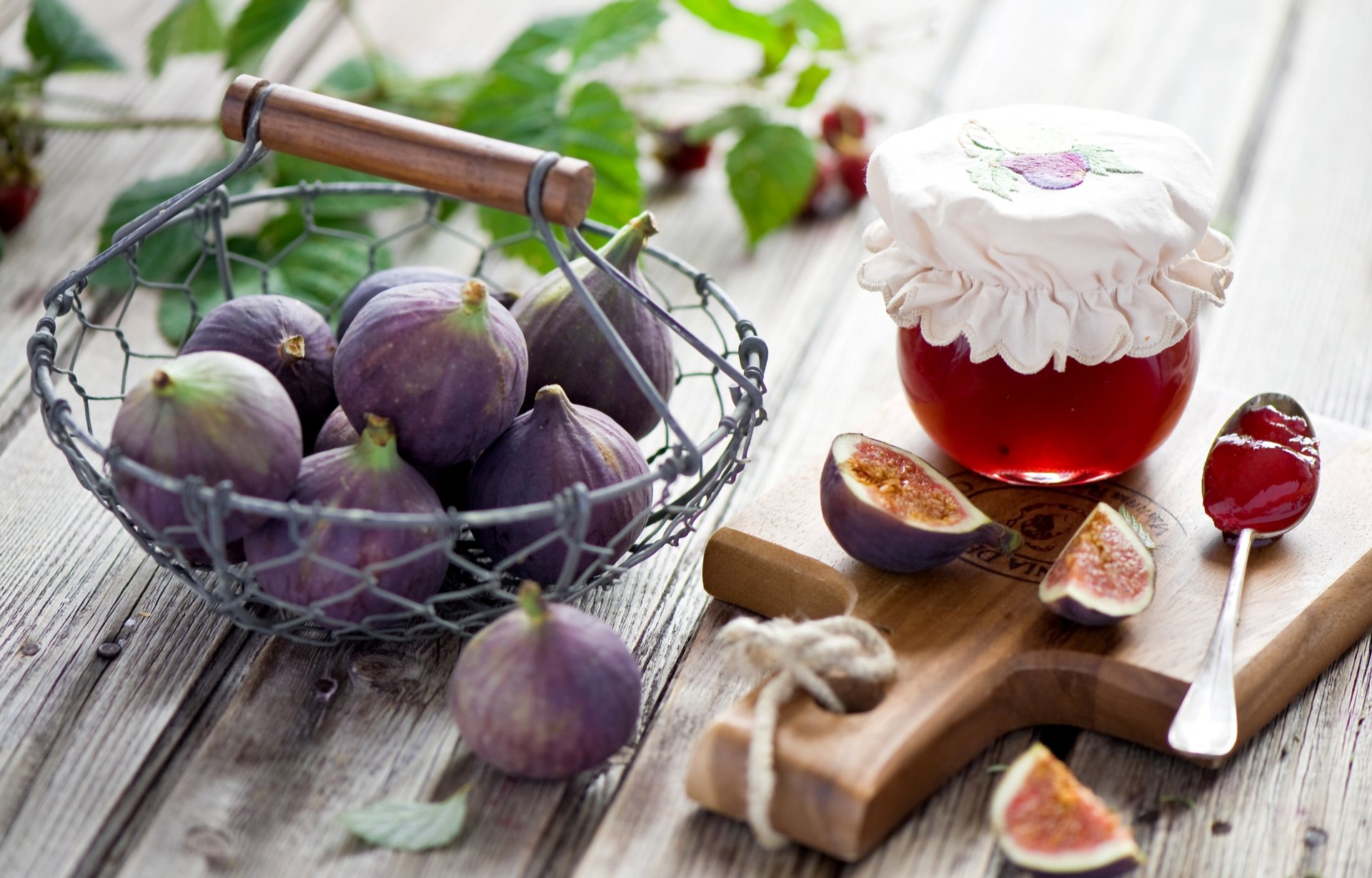 feigen korb marmelade marmelade glas löffel tafel anna verdina