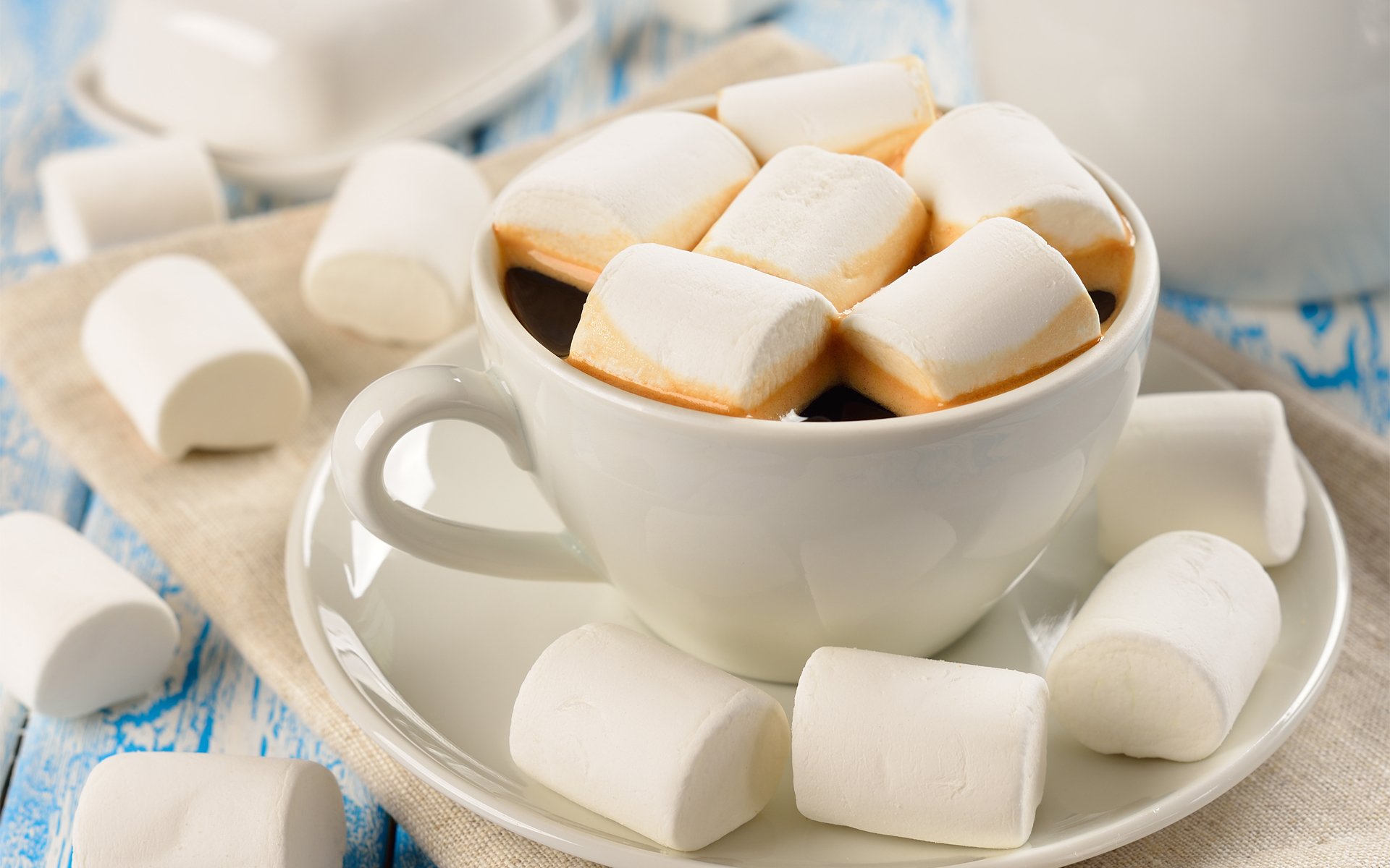 becher tasse kaffee marshmallows süß